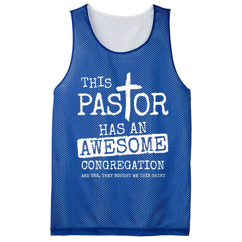 This Pastor Has An Awesome Congregation Jesus Mesh Reversible Basketball Jersey Tank