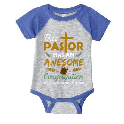 This Pastor Has An Awesome Congregation Preacher Religion Infant Baby Jersey Bodysuit