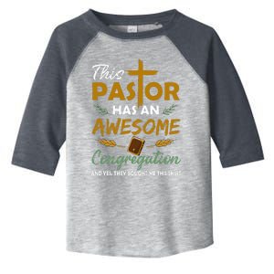 This Pastor Has An Awesome Congregation Preacher Religion Toddler Fine Jersey T-Shirt