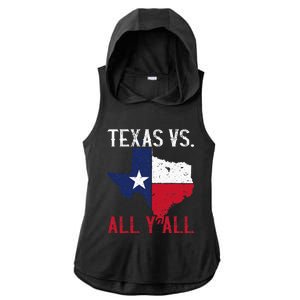 Texas Pride Home State Texas Vs. All YAll Ladies PosiCharge Tri-Blend Wicking Draft Hoodie Tank