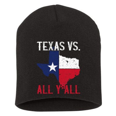Texas Pride Home State Texas Vs. All YAll Short Acrylic Beanie