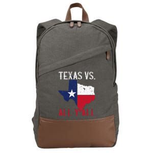 Texas Pride Home State Texas Vs. All YAll Cotton Canvas Backpack