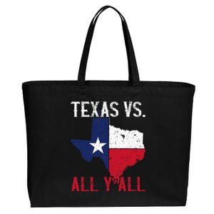 Texas Pride Home State Texas Vs. All YAll Cotton Canvas Jumbo Tote