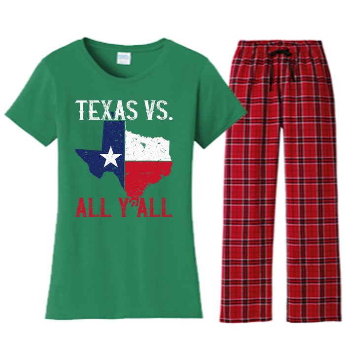 Texas Pride Home State Texas Vs. All YAll Women's Flannel Pajama Set