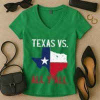 Texas Pride Home State Texas Vs. All YAll Women's V-Neck T-Shirt
