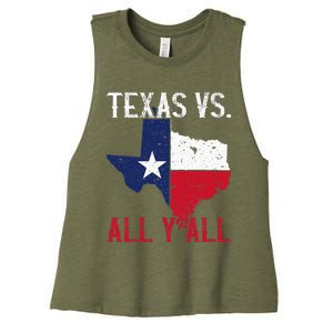 Texas Pride Home State Texas Vs. All YAll Women's Racerback Cropped Tank