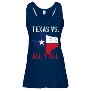 Texas Pride Home State Texas Vs. All YAll Ladies Essential Flowy Tank