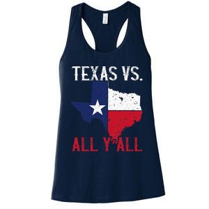 Texas Pride Home State Texas Vs. All YAll Women's Racerback Tank