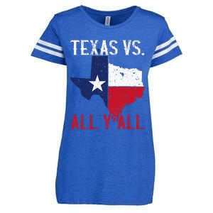 Texas Pride Home State Texas Vs. All YAll Enza Ladies Jersey Football T-Shirt