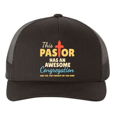 This Pastor Has An Awesome Congregation Preacher Yupoong Adult 5-Panel Trucker Hat