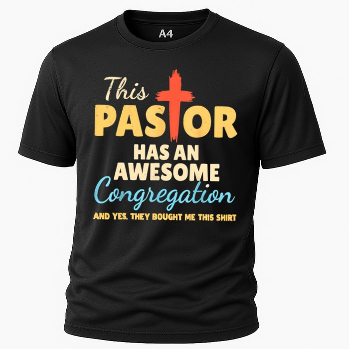 This Pastor Has An Awesome Congregation Preacher Cooling Performance Crew T-Shirt