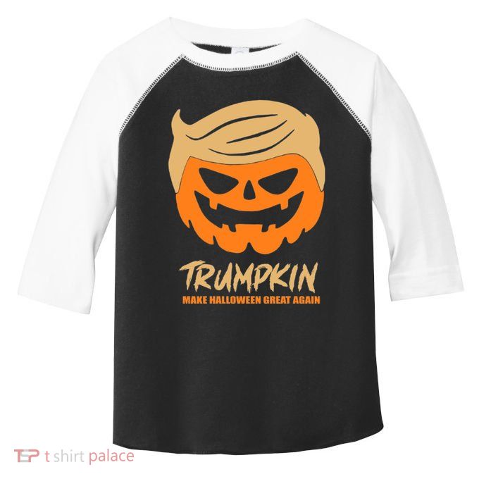 Trumpkin Pumpkin Halloween Donald Trump Make Halloween Great Again Toddler Fine Jersey T-Shirt