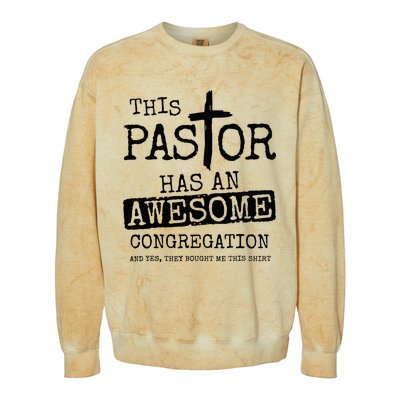 This Pastor Has An Awesome Congregation Colorblast Crewneck Sweatshirt