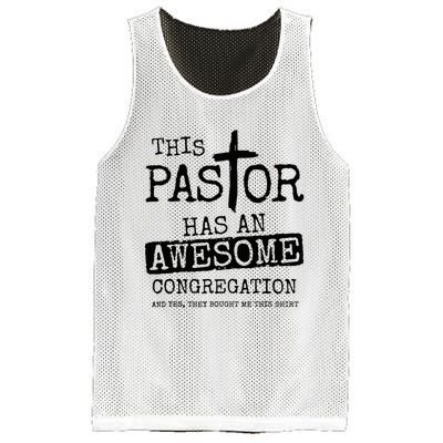 This Pastor Has An Awesome Congregation Mesh Reversible Basketball Jersey Tank