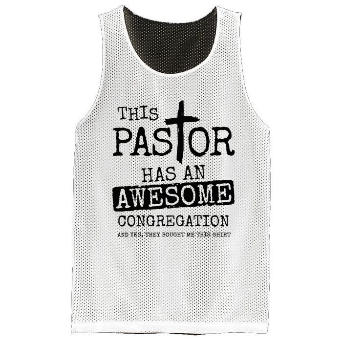 This Pastor Has An Awesome Congregation Mesh Reversible Basketball Jersey Tank