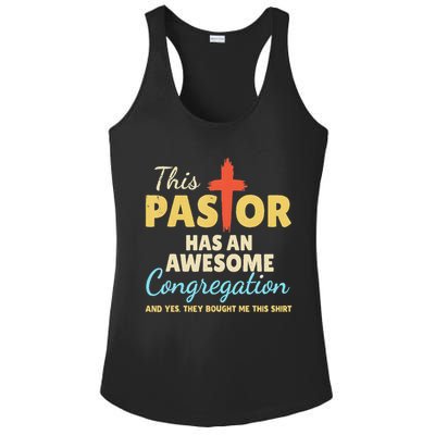 This Pastor Has An Awesome Congregation Preacher Ladies PosiCharge Competitor Racerback Tank