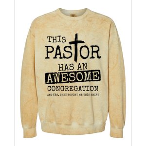 This Pastor Has An Awesome Congregation Colorblast Crewneck Sweatshirt