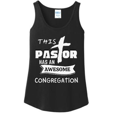 THIS PASTOR HAS AN AWESOME CONGREGATION Pastor Gift Ladies Essential Tank