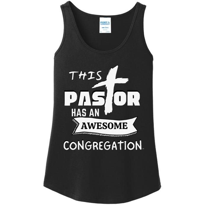 THIS PASTOR HAS AN AWESOME CONGREGATION Pastor Gift Ladies Essential Tank