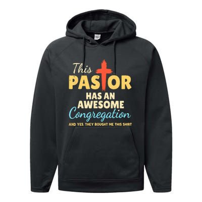 This Pastor Has An Awesome Congregation Preacher Performance Fleece Hoodie