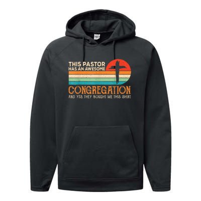 This Pastor Has An Awesome Congregation Preacher Vintage Performance Fleece Hoodie