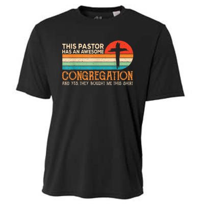 This Pastor Has An Awesome Congregation Preacher Vintage Cooling Performance Crew T-Shirt