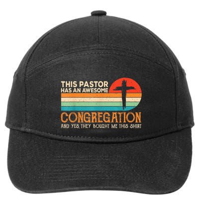 This Pastor Has An Awesome Congregation Preacher Vintage 7-Panel Snapback Hat
