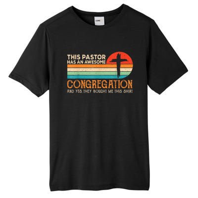 This Pastor Has An Awesome Congregation Preacher Vintage Tall Fusion ChromaSoft Performance T-Shirt