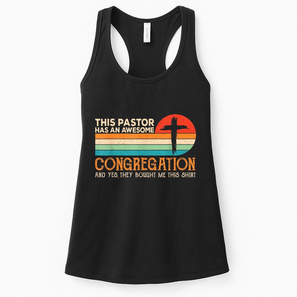 This Pastor Has An Awesome Congregation Preacher Vintage Womens Tank Top