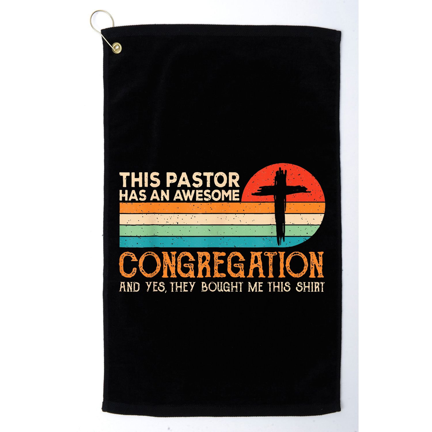 This Pastor Has An Awesome Congregation Preacher Vintage Golf Towel