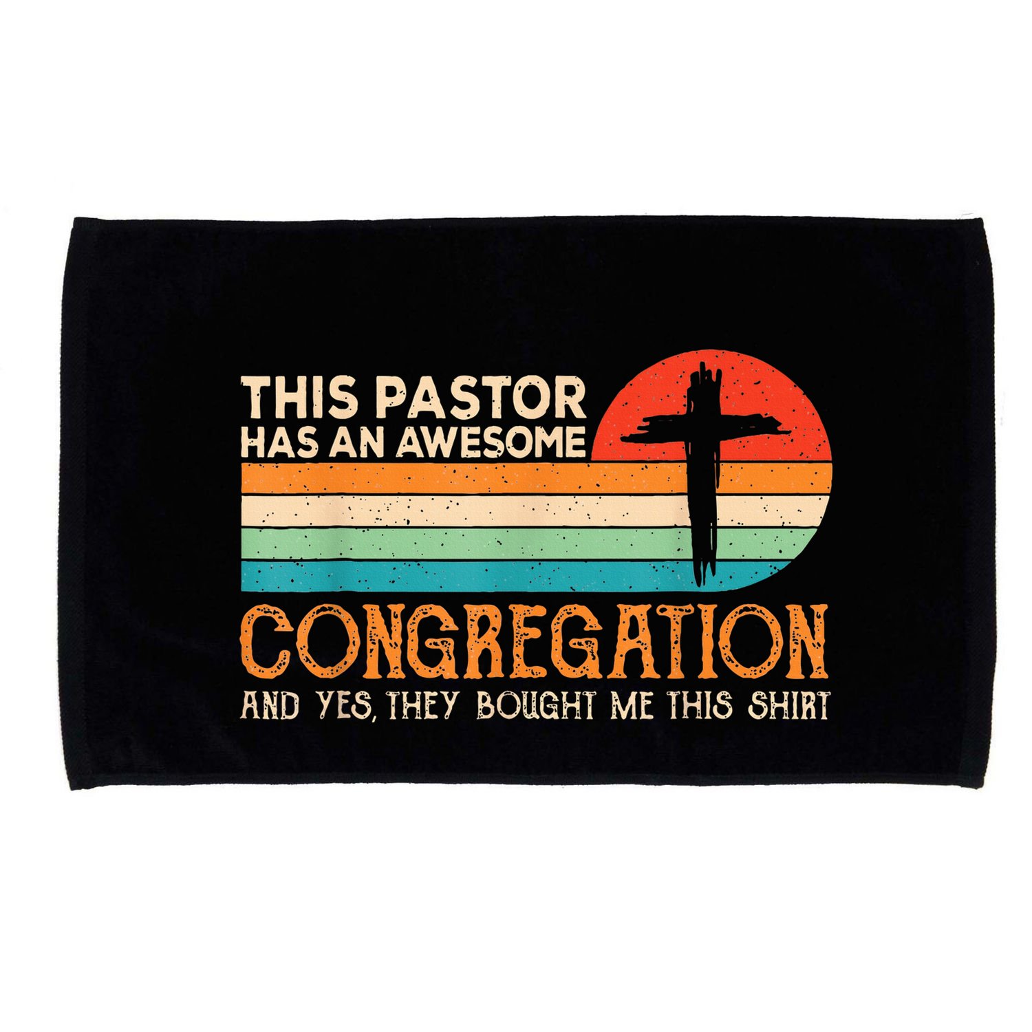 This Pastor Has An Awesome Congregation Preacher Vintage Microfiber Hand Towel