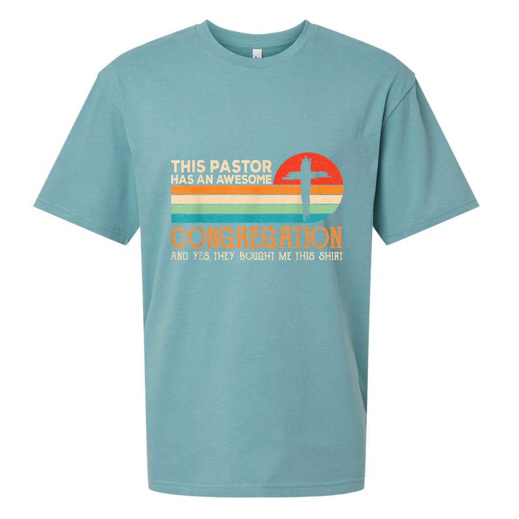 This Pastor Has An Awesome Congregation Preacher Vintage Sueded Cloud Jersey T-Shirt