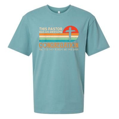 This Pastor Has An Awesome Congregation Preacher Vintage Sueded Cloud Jersey T-Shirt