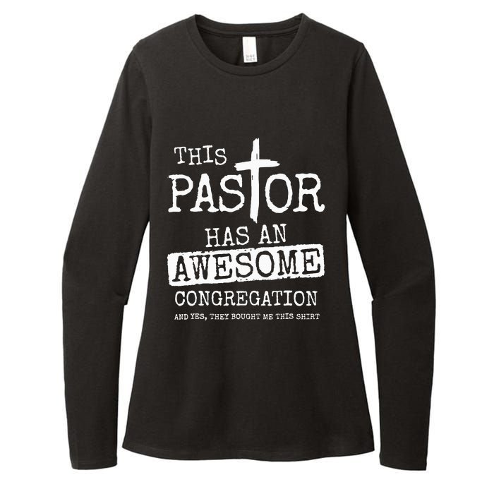 This Pastor Has An Awesome Congregation Jesus Womens CVC Long Sleeve Shirt