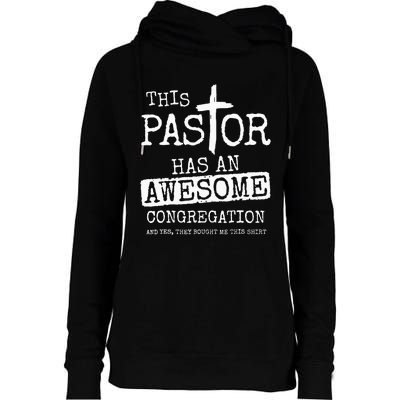 This Pastor Has An Awesome Congregation Jesus Womens Funnel Neck Pullover Hood