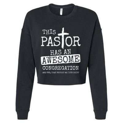 This Pastor Has An Awesome Congregation Jesus Cropped Pullover Crew