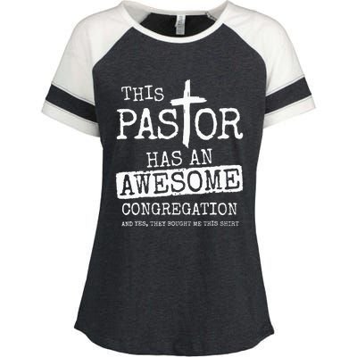 This Pastor Has An Awesome Congregation Jesus Enza Ladies Jersey Colorblock Tee