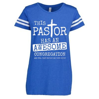 This Pastor Has An Awesome Congregation Jesus Enza Ladies Jersey Football T-Shirt