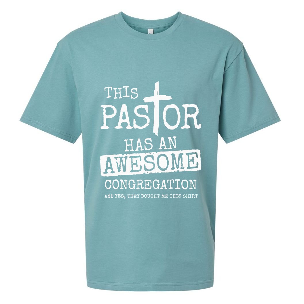 This Pastor Has An Awesome Congregation Jesus Sueded Cloud Jersey T-Shirt
