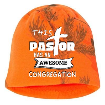 THIS PASTOR HAS AN AWESOME CONGREGATION Pastor Gift Kati - Camo Knit Beanie