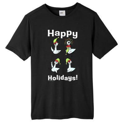 The Pigeon Happy Holidays Christmas Pigeon Tall Fusion ChromaSoft Performance T-Shirt