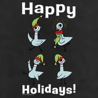 The Pigeon Happy Holidays Christmas Pigeon 7 Panel Mesh Trucker Snapback Hat