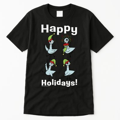 The Pigeon Happy Holidays Christmas Pigeon Tall T-Shirt