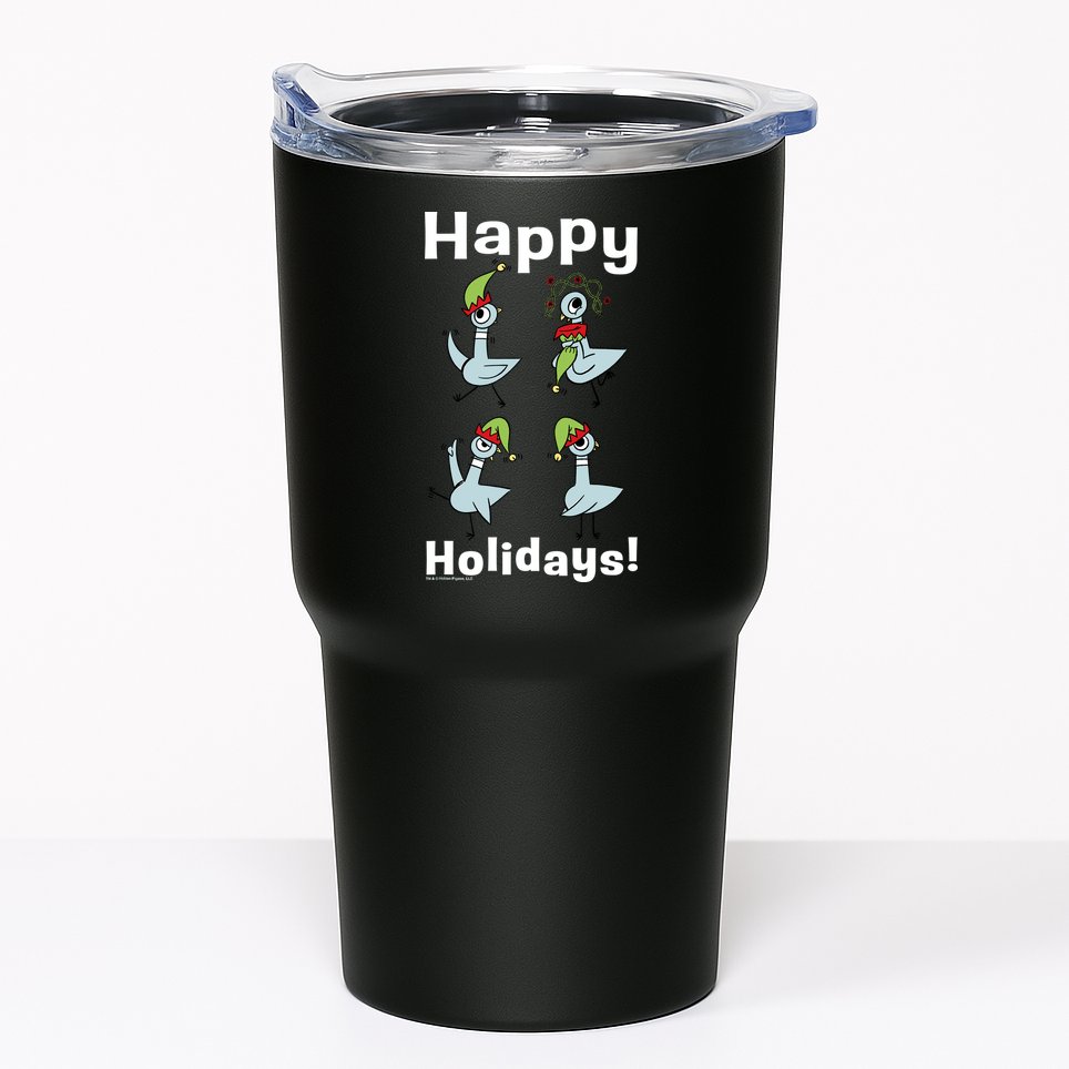 The Pigeon Happy Holidays Christmas Pigeon Tumbler