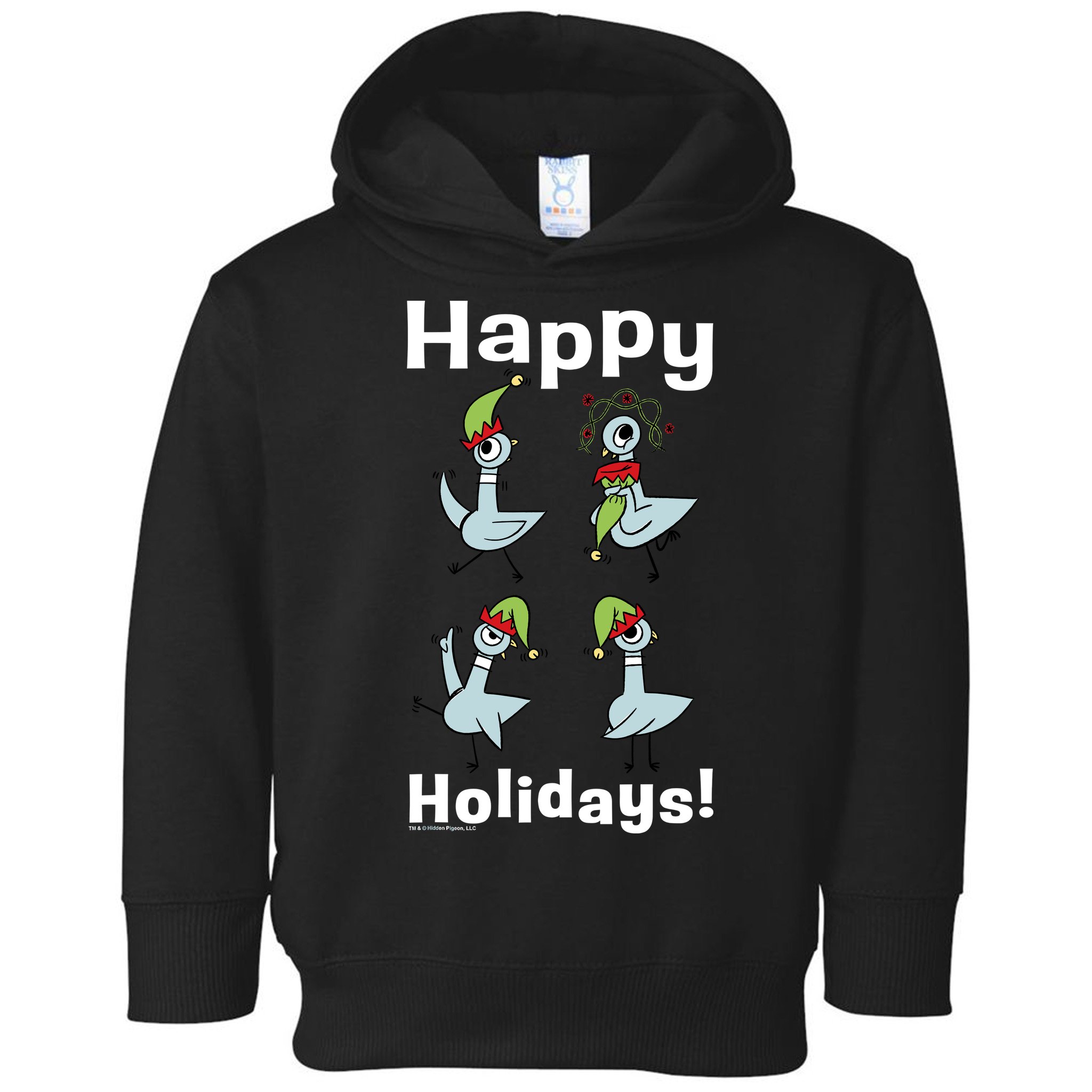 The Pigeon Happy Holidays Christmas Pigeon Toddler Hoodie