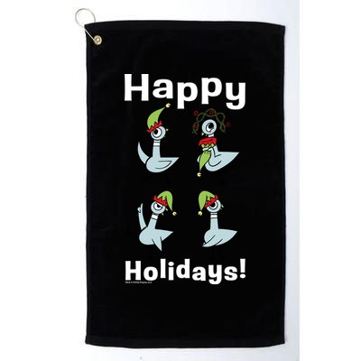 The Pigeon Happy Holidays Christmas Pigeon Golf Towel