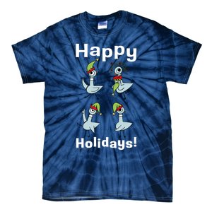 The Pigeon Happy Holidays Christmas Pigeon Tie-Dye T-Shirt