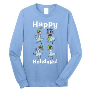 The Pigeon Happy Holidays Christmas Pigeon Long Sleeve Shirt