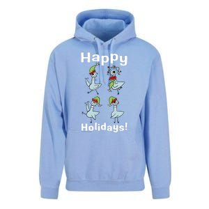 The Pigeon Happy Holidays Christmas Pigeon Unisex Surf Hoodie