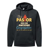 This Pastor Has An Awesome Congregation Preacher Performance Fleece Hoodie